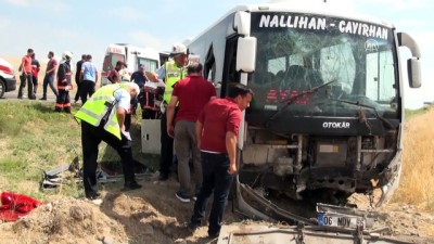 Ankara'da Otobüs Kaza Yaptı Açıklaması 1 Ölü, 23 Yaralı