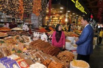 KAPALI ÇARŞI - Vali Kaldırım, Kapalı Çarşıyı Gezdi