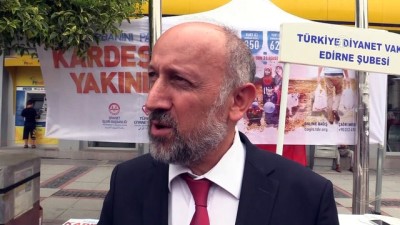 Edirne'de Kurban Bağışı Bilgilendirme Standı Kuruldu