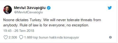 Türkiye'den Trump'a rahip Brunson yanıtı