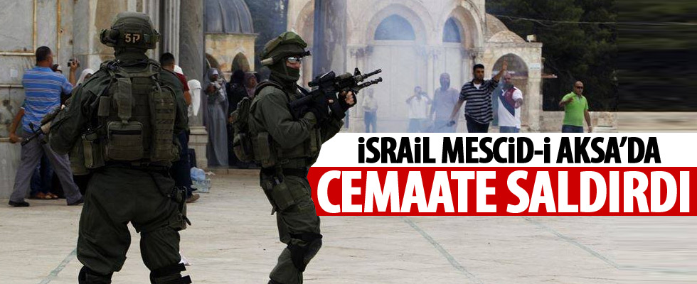 İsrail polisinden Mescid-İ Aksa'ya saldırı
