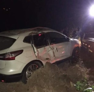 Trabzon'da Ağaç Otomobilin Üstüne Devrildi