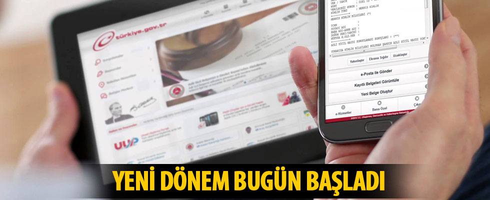 E-devlet'te yeni dönem bugün başladı