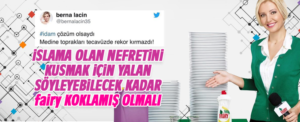 Berna Laçin'den küstah tweet: Kutsal şehri karaladı