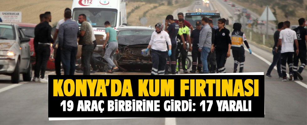 Konya'da şiddetli kum fırtınası