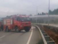 KARADENIZ SAHIL YOLU - LPG yüklü tanker duvara çarptı, Karadeniz Sahil Yolu kapandı