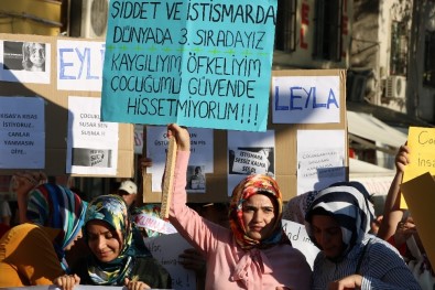 Kahramanmaraş'ta Çocuk İstismarı Protesto Edildi