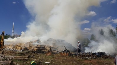 Köyde Korkutan Yangın