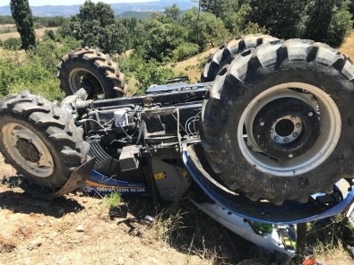 Gördes'te Traktör Kazası Açıklaması 1 Yaralı