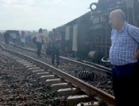 TREN KAZASı - Yolcu treninin vagonu devrildi