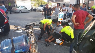Edremit'te Motosikletler Çarpıştı Açıklaması 1 Yaralı