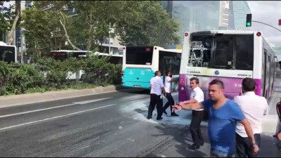 Seyir Halindeki Özel Halk Otobüsünde Yangın