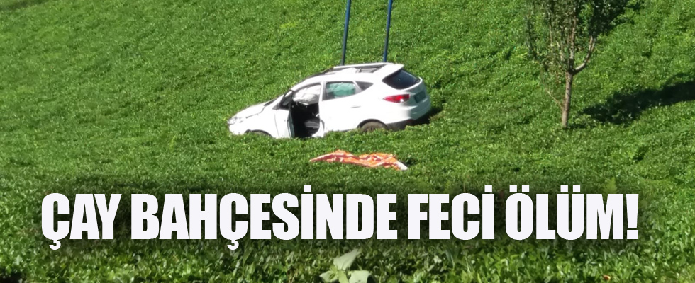 Trabzon'da otomobil çay bahçesine uçtu: 1 ölü