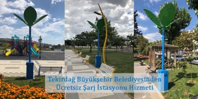 Tekirdağ'da Ücretsiz Şarj İstasyonları Kuruldu