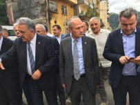 HAYATİ YAZICI - Ulaştırma Ve Alt Yapı Bakanı Turhan Rize'de Sel Bölgesinde İncelemelerde Bulundu