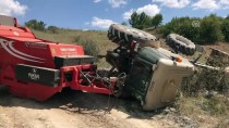 Edirne'de Traktör Devrildi Açıklaması 1 Yaralı