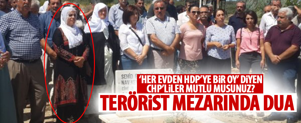 HDP'li vekillerden terörist mezarlığına ziyaret
