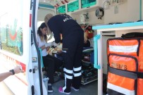 NECATI ÇELIK - Kontrolden Çıkan Otomobil Su Kanalına Uçtu Açıklaması 1 Yaralı