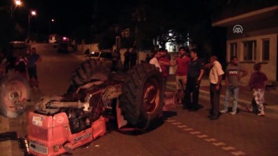 Bayramiç'te Traktör Devrildi Açıklaması 1 Yaralı