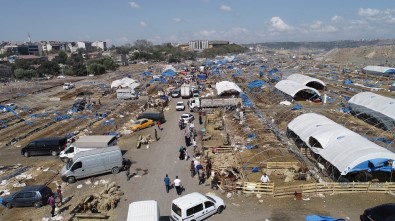 Boşalan Kurban Pazarı Havadan Görüntülendi
