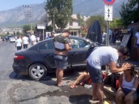 KOCAPıNAR - Fethiye'de Zincirleme Kaza 8 Yaralı