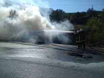 HITIT ÜNIVERSITESI - Kaza Yapan Tır Alev Aldı