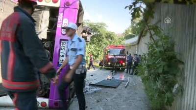 Sarıyer'de Halk Otobüsü Devrildi Açıklaması 1 Yaralı