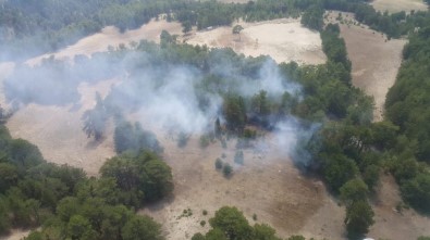 Ormanlık Alandaki Yangın Havadan Da Yapılan Müdahaleyle Söndürüldü