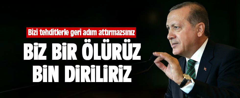 Başkan Erdoğan: Bir ölürüz bin diriliriz