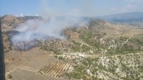 Denizli'de Orman Vasfını Yitirmiş Arazide Çıkan Ot Yangını