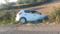 BALABANCıK - Otomobil Şarampole Girdi Açıklaması 1 Yaralı