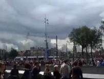 Amsterdam tren istasyonunda silah sesleri