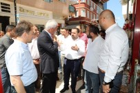 ENVER YıLMAZ - Başkan Yılmaz, Selzede Esnafın Sorunlarını Dinledi