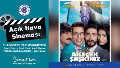 Biga Belediyesi'nin Açık Hava Sinema Günleri Sürüyor