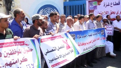 Gazze'de UNRWA Protestosu