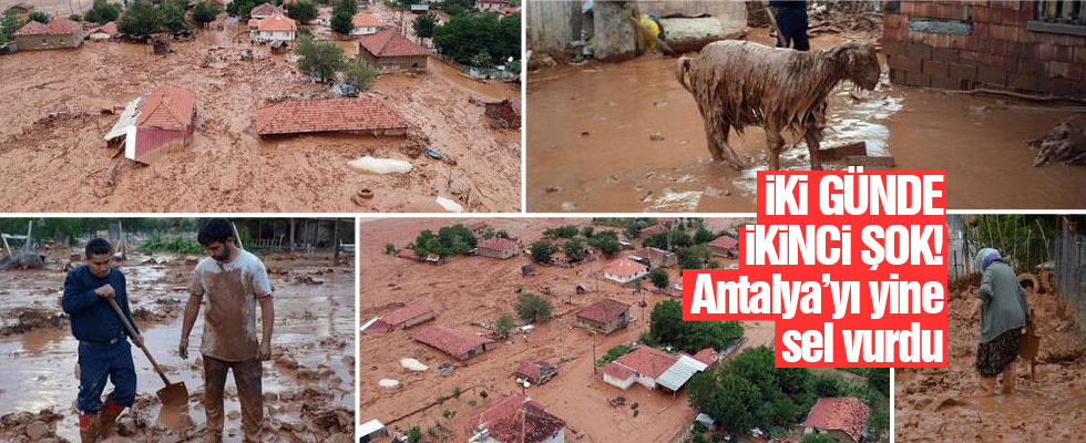 Sel Antalya'yı ikinci kez vurdu