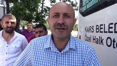 Kars'ta Dolmuş Şoförlerinden Kontak Kapatma Eylemi