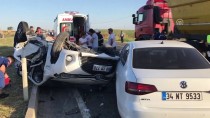 Tekirdağ'da Trafik Kazası Açıklaması 1 Ölü, 4 Yaralı