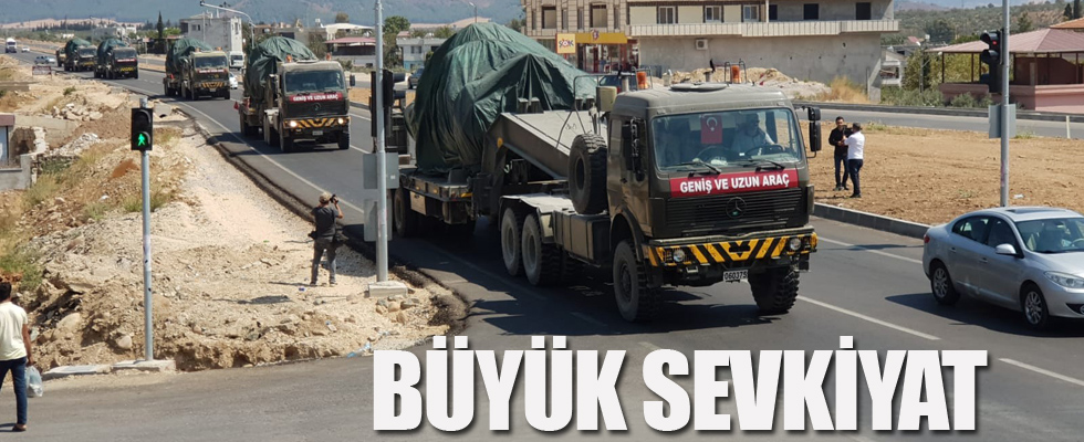 Sınıra tank ve Fırtına Obüsü sevkiyatı