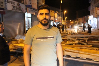 Ağrı'da Fırtına Dükkanların Çatısını Uçurdu Açıklaması 1 Kişi Yaralandı