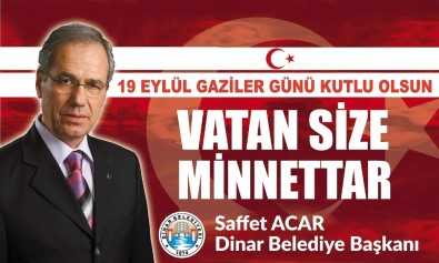 Başkan Saffet Acar'ın 19 Eylül Gaziler Günü Mesajı
