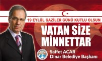 SAFFET ACAR - Başkan Saffet Acar'ın 19 Eylül Gaziler Günü Mesajı