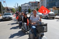 DÜĞÜN KONVOYU - Engelli Araçlarıyla Konvoy Oluşturup Şehir Turu Attılar