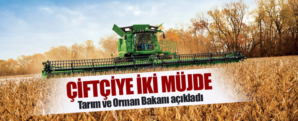 Bakan Pakdemirli'den çiftçiye iki müjde