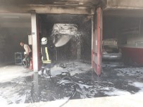 BENZİN DEPOSU - Devrek'te Bir Oto Tamirhanesinde Yangın Meydana Geldi