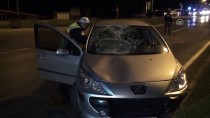 Kontrol Noktasında Otomobilin Çarptığı Polis Memuru Yaralandı