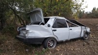 Otomobil Ağaçlık Alana Uçtu  Açıklaması 1 Yaralı