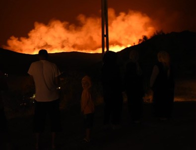 Bodrum'da makilik yangını