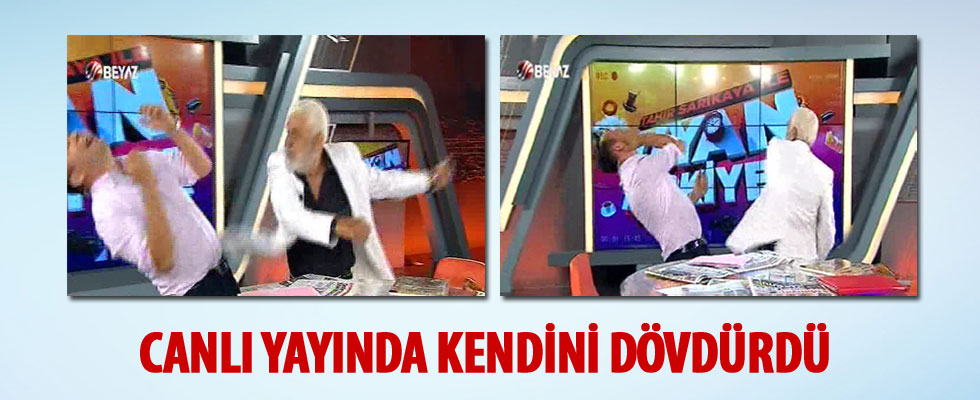 Beyaz TV sunucusu canlı yayında dayak yedi