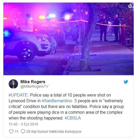 ABD'de korkunç saldırı: 10 kişi silahla vuruldu!